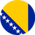 Bosnien Flagge Rund