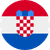 Kroatien Flagge Rund